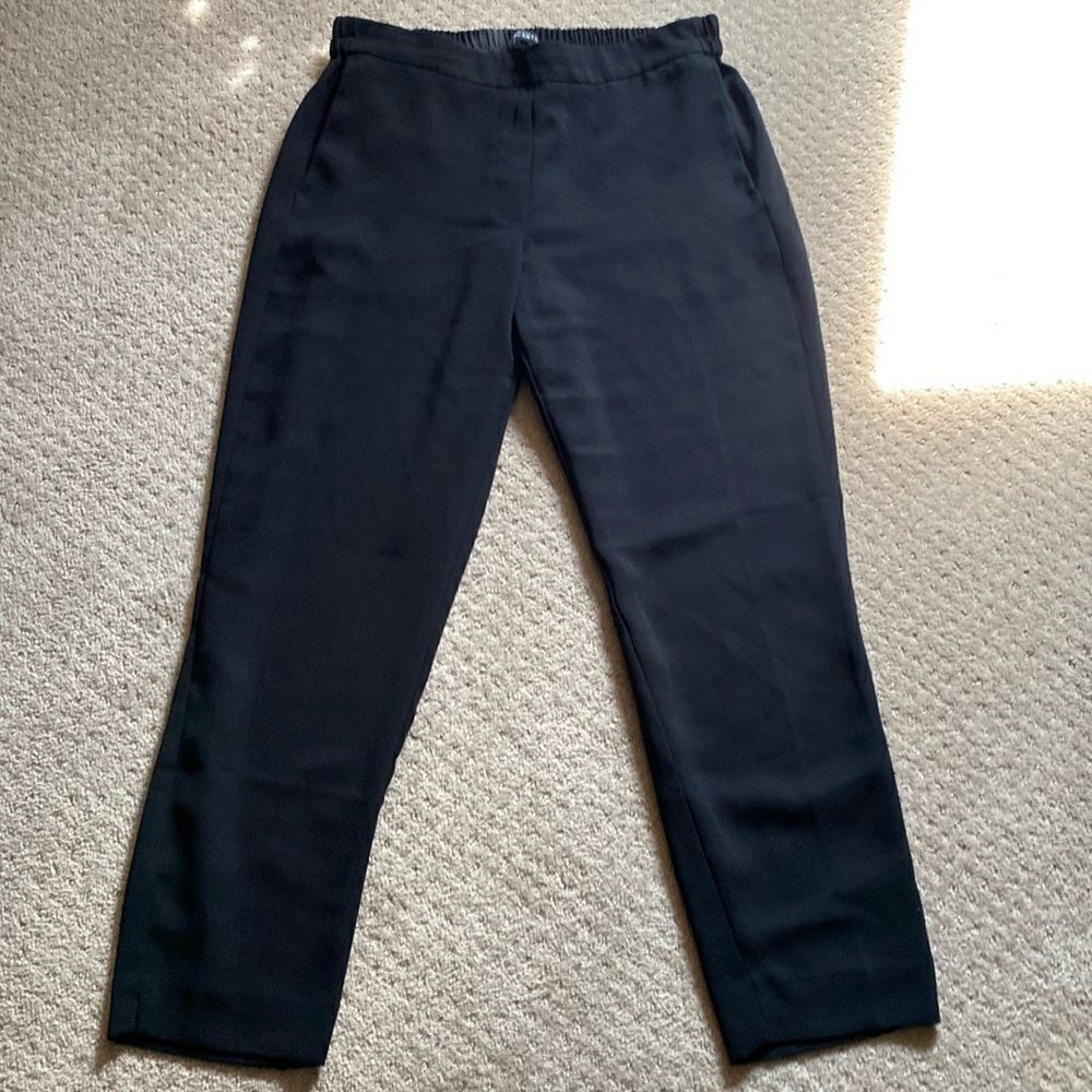 J. Crew Mercantile Black Dress Pants Size 10 Elastic Waist 27” Inseam